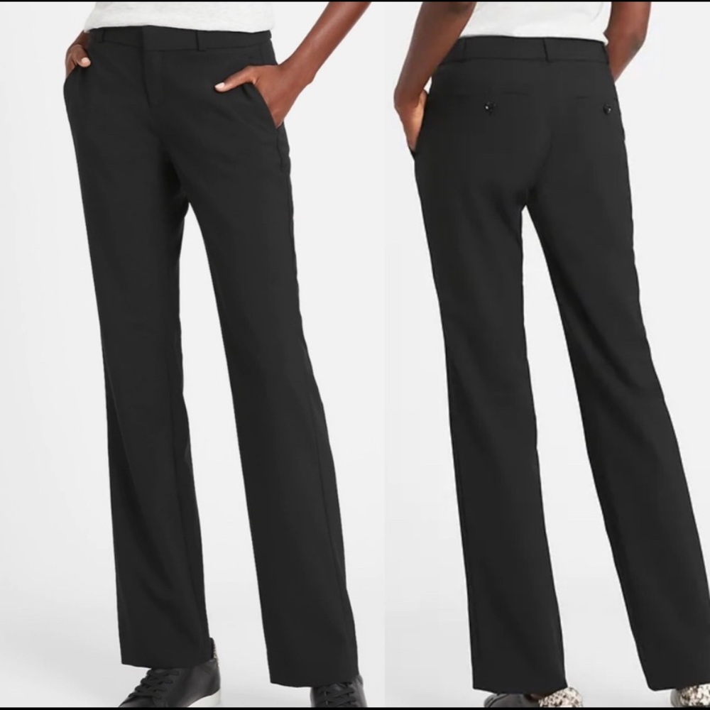 Banana Republic Logan fit stretch trousers black